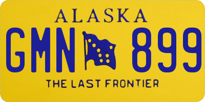 AK license plate GMN899