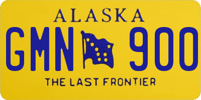 AK license plate GMN900