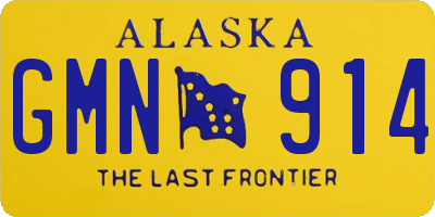 AK license plate GMN914