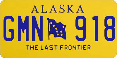 AK license plate GMN918