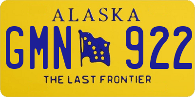 AK license plate GMN922