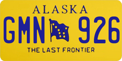 AK license plate GMN926