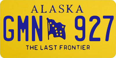 AK license plate GMN927