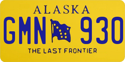 AK license plate GMN930