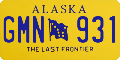 AK license plate GMN931