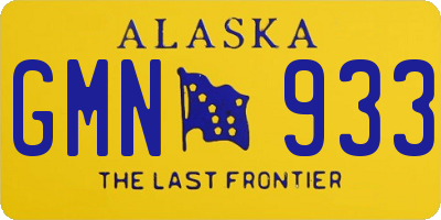 AK license plate GMN933