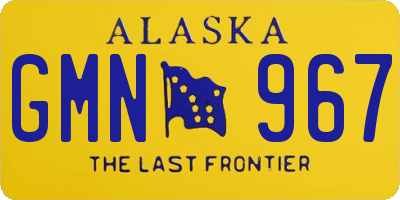 AK license plate GMN967