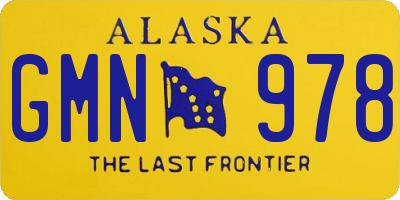AK license plate GMN978