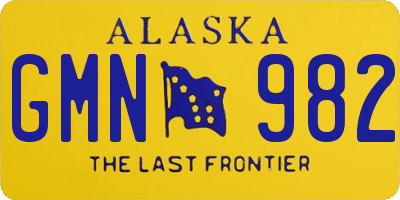 AK license plate GMN982