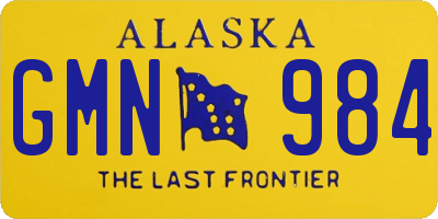 AK license plate GMN984