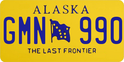 AK license plate GMN990