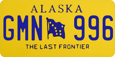 AK license plate GMN996