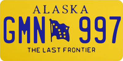 AK license plate GMN997