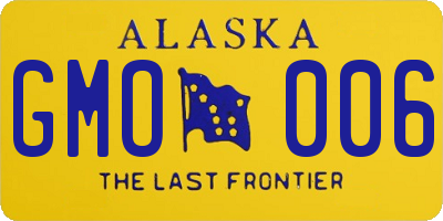 AK license plate GMO006