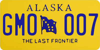 AK license plate GMO007