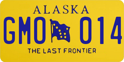 AK license plate GMO014