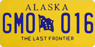 AK license plate GMO016