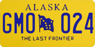 AK license plate GMO024