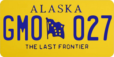 AK license plate GMO027