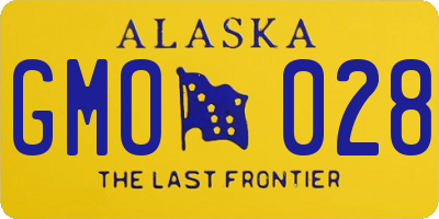 AK license plate GMO028