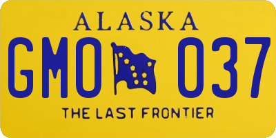 AK license plate GMO037