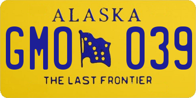 AK license plate GMO039