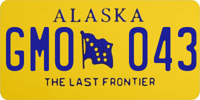 AK license plate GMO043