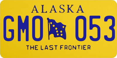 AK license plate GMO053