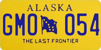 AK license plate GMO054