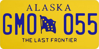 AK license plate GMO055