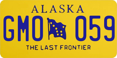 AK license plate GMO059