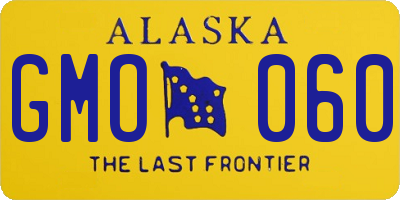 AK license plate GMO060