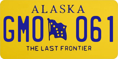 AK license plate GMO061