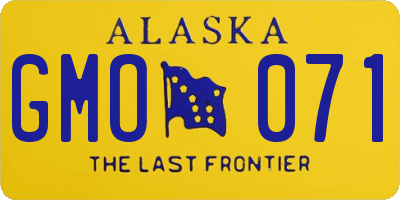 AK license plate GMO071