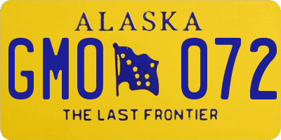AK license plate GMO072