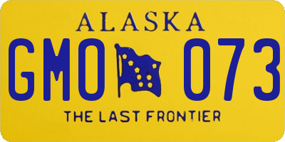 AK license plate GMO073