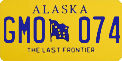 AK license plate GMO074