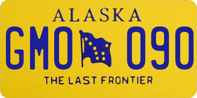 AK license plate GMO090