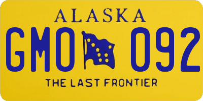 AK license plate GMO092
