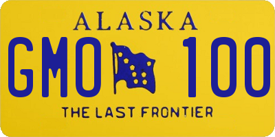 AK license plate GMO100