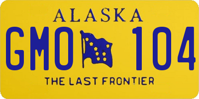 AK license plate GMO104