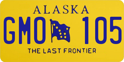 AK license plate GMO105
