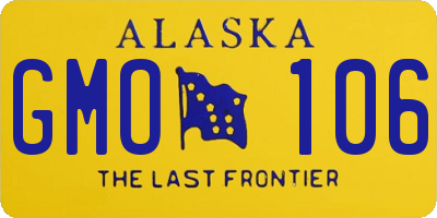 AK license plate GMO106