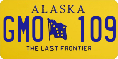 AK license plate GMO109