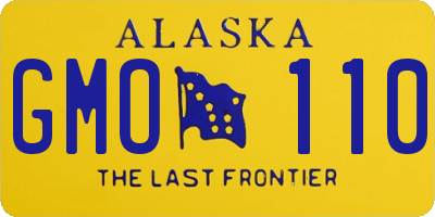 AK license plate GMO110