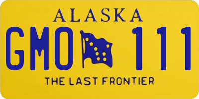 AK license plate GMO111