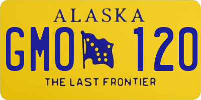 AK license plate GMO120