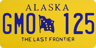 AK license plate GMO125