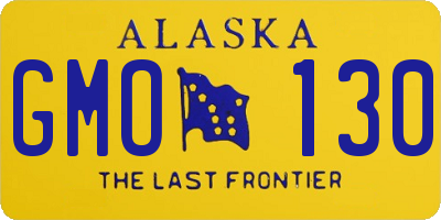AK license plate GMO130