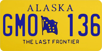 AK license plate GMO136